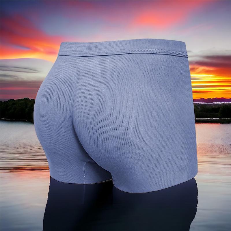 Combo 3 Quần boxer Nam nâng mông 1,5cm tự nhiên quần đùi Sịp Cotton Thun thông hơi toàn quần mới Menswear