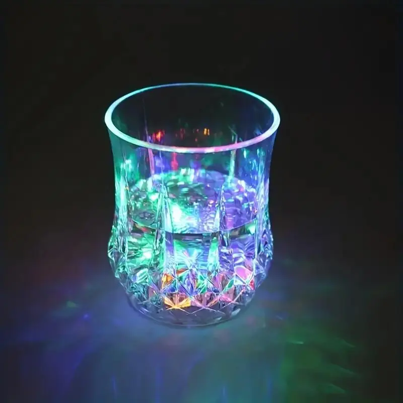 Flash Light up Cup, Clear Water Activated Luminous Cup, Glow in the Dark Water Cup, Color Changing Drinking Cup, Water Cup for Home, Party, Holiday, Gathering, Creative Drinkware