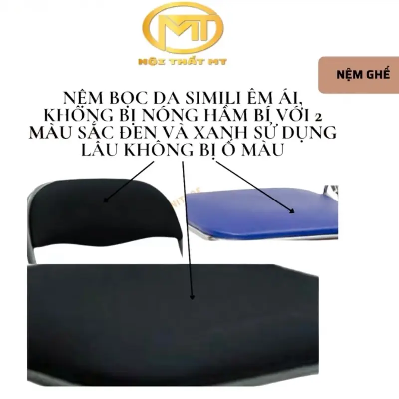 GHẾ GẤP GỌN - ghế đệm ngồi văn phòng đa năng để học làm việc cho học sinh , sinh viên 4