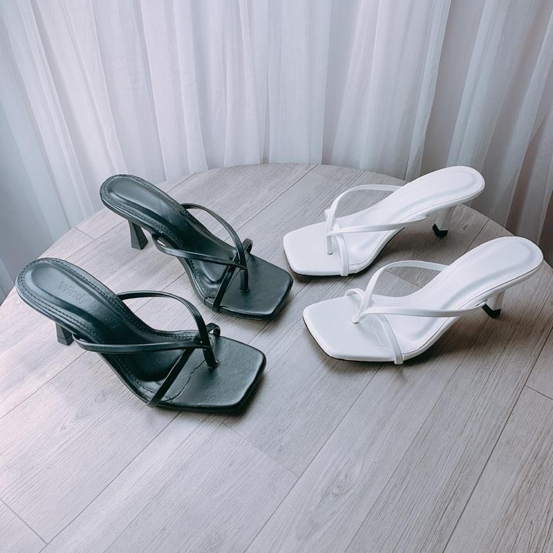 Thời trang  Sandal xỏ ngón gót nhọn 7cm V2 A32TDG0210MS - Sành điệu,ến rũ, tự tin DéP Nữ Nhung Shoes GiàY Đồng 2