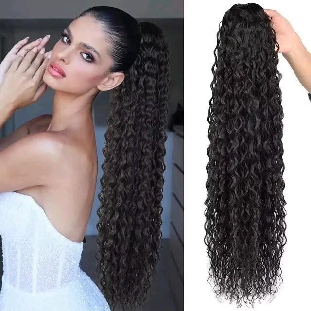 Tóc giả ngoặm đui ngựa xù đũa 65cm mẫu mới Hot trend nagi 3