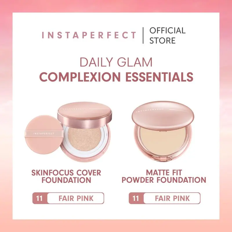 Instaperfect Daily Glam Complexion Essentials Bundle (Skincover Air Cushion + Matte Fit Powder Foundation) 8