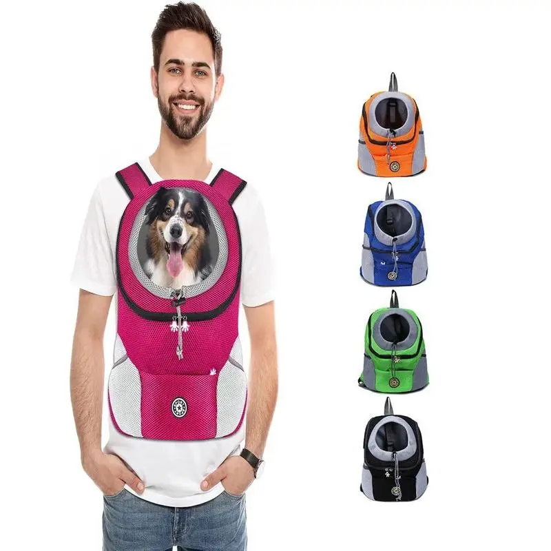 Pet Dog Tote Bag Dog Backpack Portable Travel Breathable Doggie Bag Outdoor Dog Tote Bag Pet Carrying Supplies