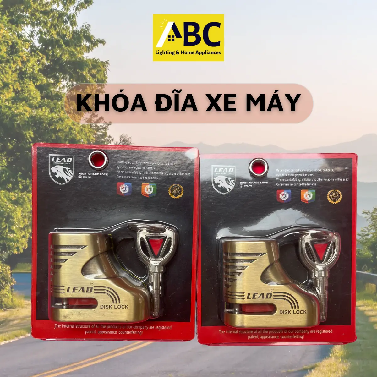 Khóa đĩa xe máy, khoá xe máy tốt LEAD, Z-CON chính hãng Phụ Kiện Phụ Tùng
