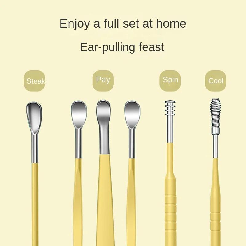 Product Introduction of Bộ Đồ Chăm Sóc Tai, 6 Chiếc, Chất Liệu Thép Không Gỉ, Khóa Tai, Thìa Làm Sạch Tai, Dụng Cụ Vệ Sinh Lấy Ráy Tai 5