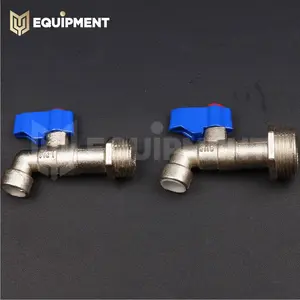 keran besi 1/2inci 3/4inci / kran tanam tembok 1/2" 3/4" / tutup keran air 2 arah / 1/2inch 3/4inch zinc alloy bibcock tap faucet spigot / gagang biru / gagang pendek / ekonomis murah termurah