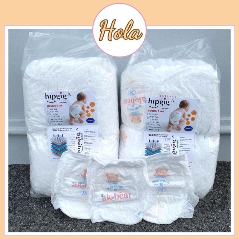 Combo 100 Miếng Tã Bỉm Quần HIPGIG A BO MÔNG Quần Dán Trần Bỉm Xuất NANO HANA HIPGIG