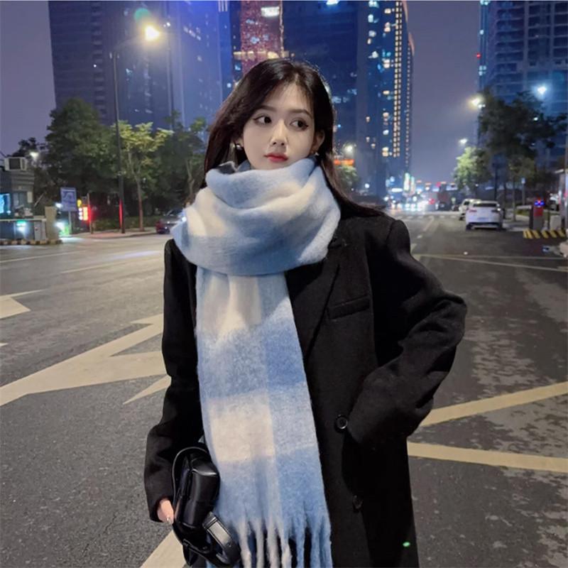 Product Introduction of Women Casual Plaid Fringe Scarves 12