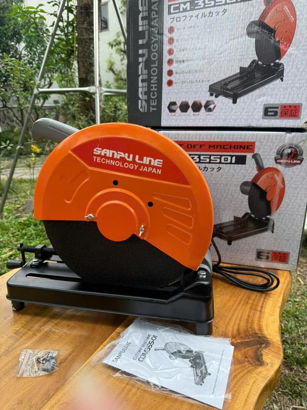  Máy cắt sắt bàn Sanpulink hàng chính hãng bảo hành 24 tháng  thân máy 11 kg ca thùng 13 kg . đầy đủ như hình chụp thực tế 