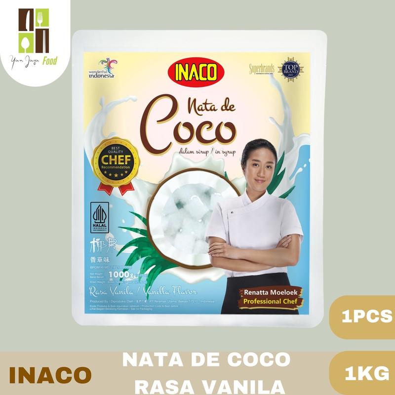 Inaco Nata De Coco Dalam Sirup Rasa Vanila/ Vanilla 1Kg / 1pcs - Shop ...