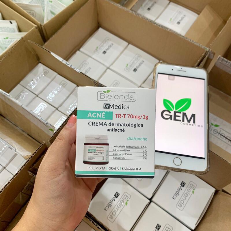  Kem dưỡng ẩm Bielenda Dr. Medica Anti-acne Dermatological giảm mụn mờ thâm cho da dầu mụn nhạy cảm 50ml 