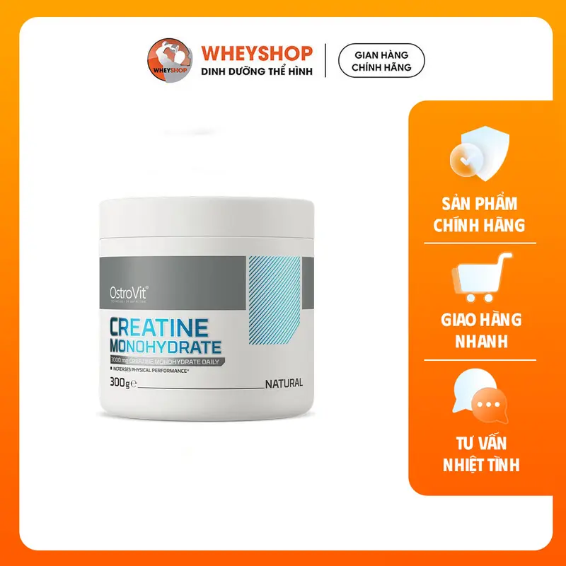 Bột uống hỗ trợ tăng sức mạnh Ostrovit Creatine (300g - 60 lần sử dụng) - WHEYSHOP HCM 0