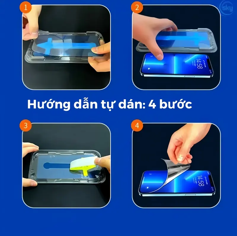Combo 3 Kính cường lực KingKong Glass chống nhìn trộm hộp vàng , có khung tự dán, Tri ân 2 kính trong suốt+ 1 mèo thần tài + 1 que sim- DC Phụ Kiện 4