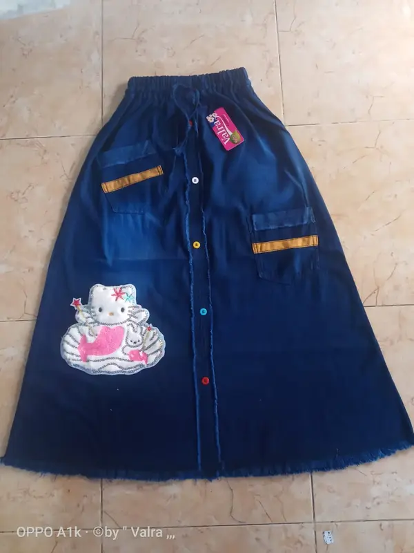 ROK JEANS BULU HELLO KITTY TERBARU BEST SELLER MUAT USIA 1-13Th Perempuan Bayi 1