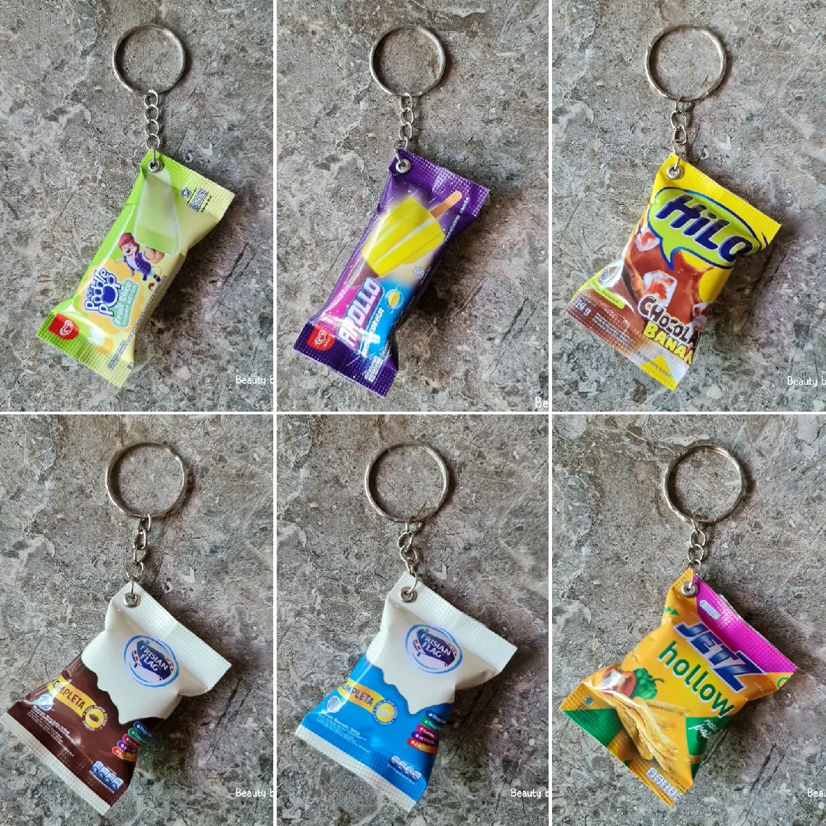 Baru Gantungan Kunci Miniatur Snack