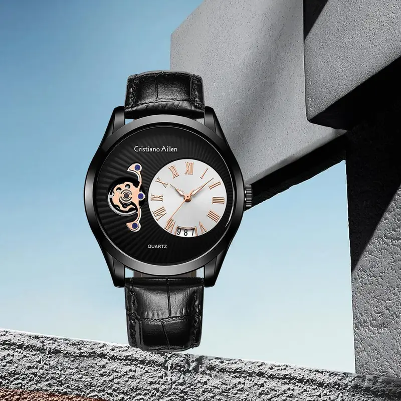 Jam Tangan Pria Analog Cristiano Aillen CA868 Original Stainless Steel Water Resistant 30m 4