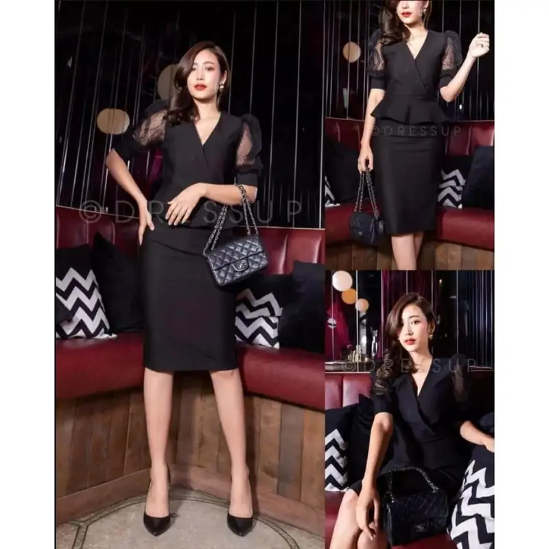 Jennie Set Rok Scuba VIRAL TERBARU 2022 BAJU FORMAL, BAJU KANTORAN, BAJU PESTA 5