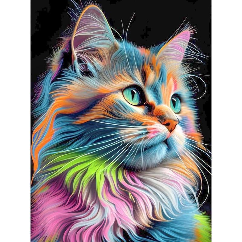 A Set Cat Pattern Diamond Painting Kit, DIY 5D Diamond Painting ...