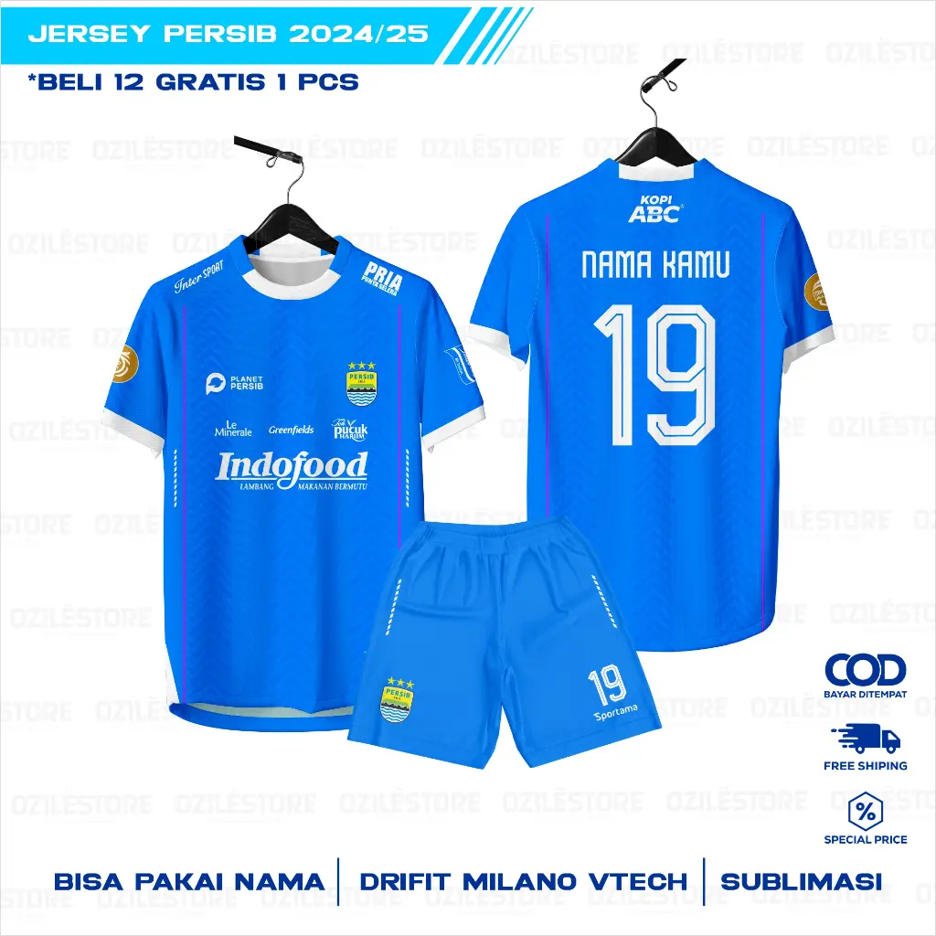 JERSEY PERSIB LIGA BRR 2024/2025 TERBARU BISA PAKAI NAMA Sport