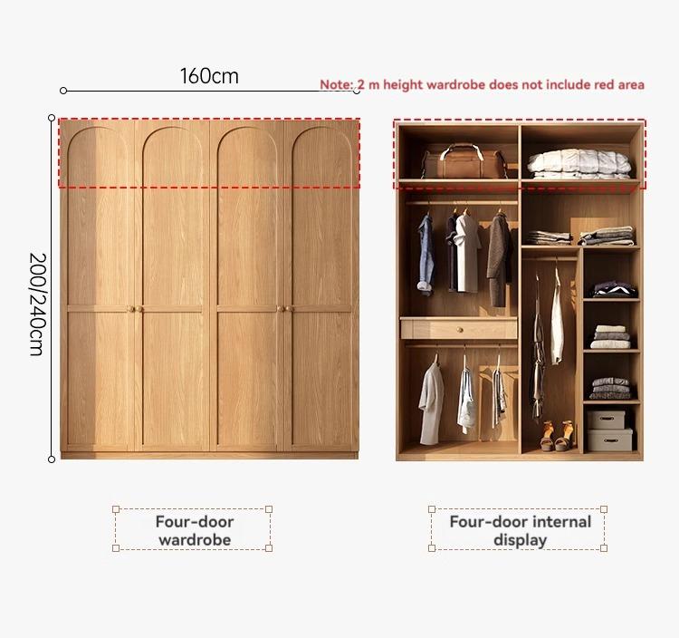 Product Introduction of [showroom] Modern simple retro a door to the top of the wardrobe home bedroom small flat door storage locker large wardrobe 37