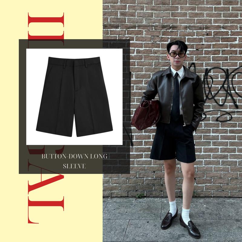 ILLÉGAL - Quần Short Nam Ống Rộng Trên Gối - HIGH RISE BAGGY SHORT