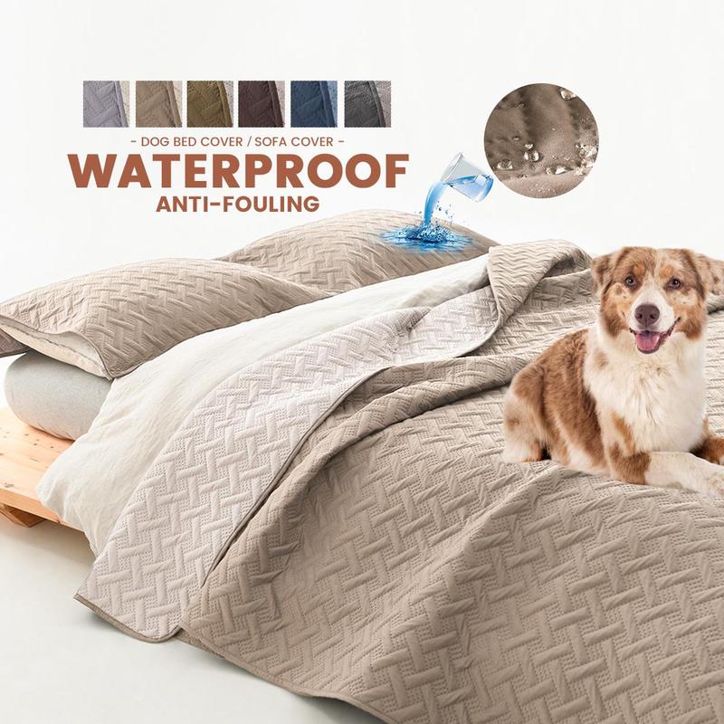 Double-sided Woven Pattern Pet Sofa Blanket, Waterproof Anti-fouling Pet Bed Mat, Home Furniture Couch Cover for Most Cats Dogs 5