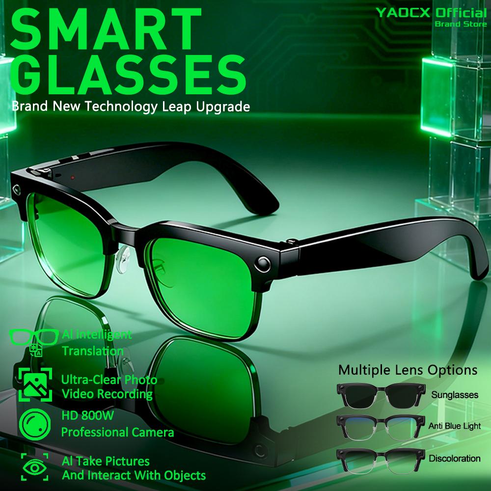 2026 New Smart Glasses 800W Ultra-Wide HD 4K Camera Video Recording 4GB AI Photo Recognition Bluetooth Call Translation Voice - Image 2
