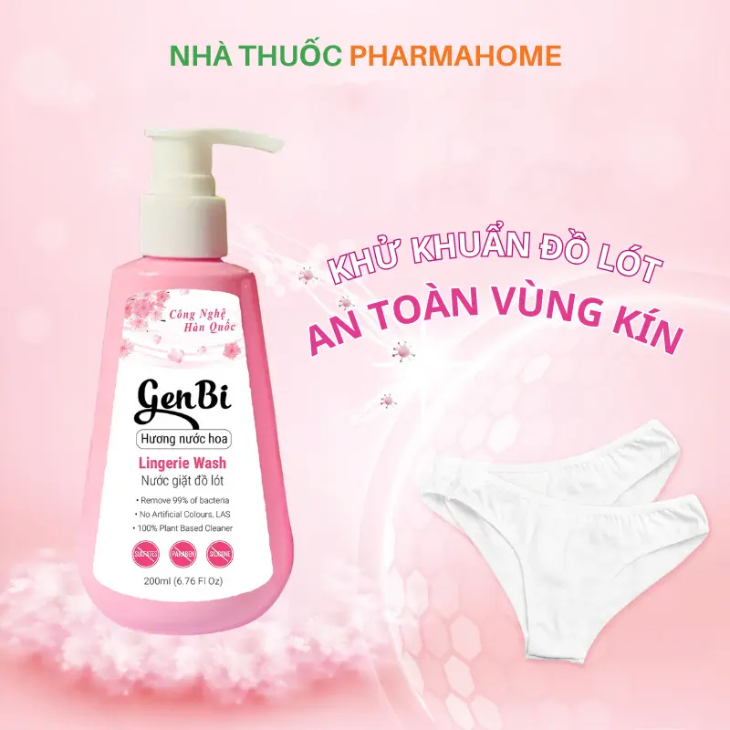 [Che tên - Tặng quà] Nước giặt đồ lót Genbi Làm Sạch