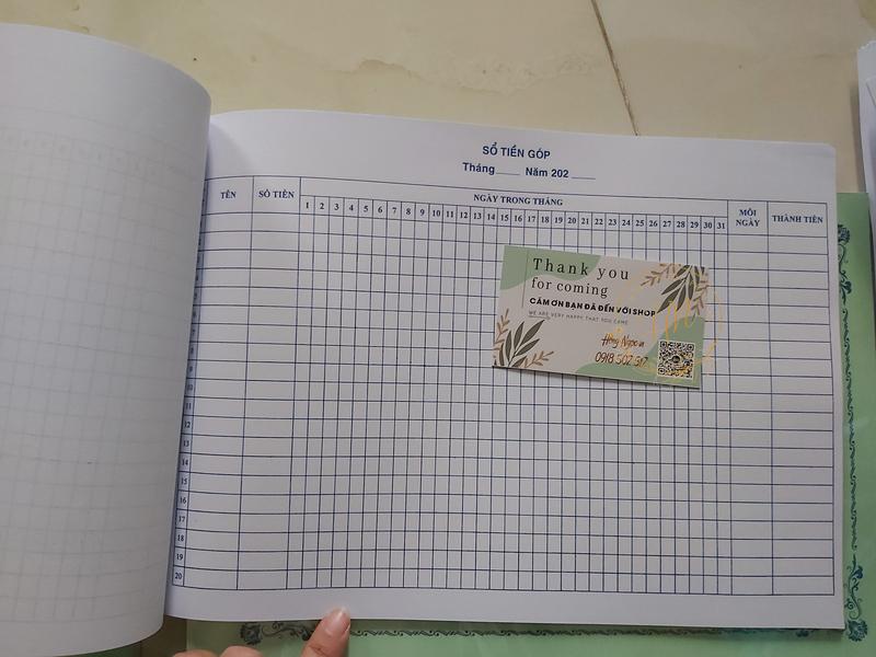 Product Introduction of Sổ Tiền Góp Sổ Theo Dõi Tiền Góp 3 quyển kích thước 295x210mm 8