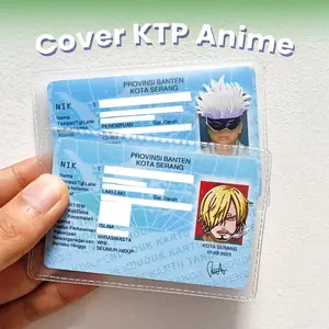 Cover KTP ID Card pelindung Kartu Anti Gores Design Anime Kartun One piece Jujutsu No kaisen Case