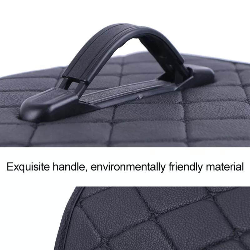 Foldable Car Trunk Storage Box, PU Leather Car Trunk Organizer, Multifunctional Car Storage Box, Universal Car Interior Accessories 2
