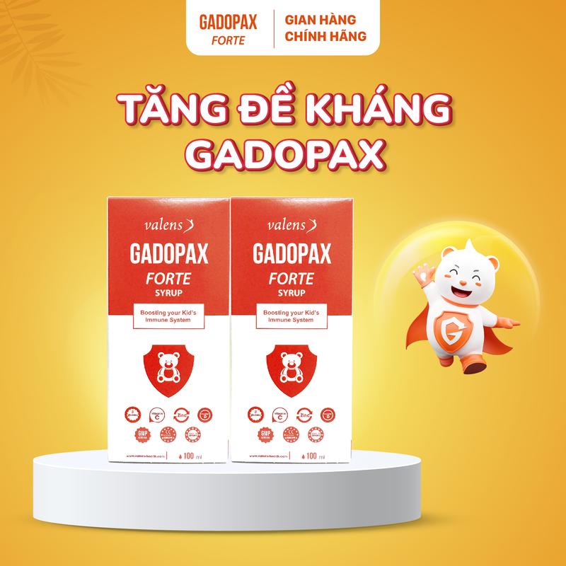 2 Gadopax Forte - Hỗ trợ Tăng đề kháng Syrup cho bé nhập khẩu từ Châu Âu (Liệu trình 2 lọ 100ml)