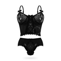 Gambar YOUHAVE One Set Lace CropTop Set Brukat Tanpa Busa Semi Jaring Halus Baju Tidur Gaun Malam 700036 Wanita Lingerie - Hitam, All Size dari YouHave Store Kota Administrasi Jakarta Utara 2 Tokopedia