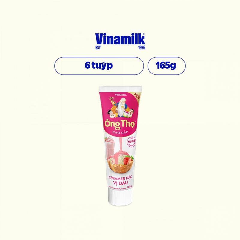 6 Tuýp Sữa Đặc Có Đường Ông Thọ vị dâu - Tuýp 165g