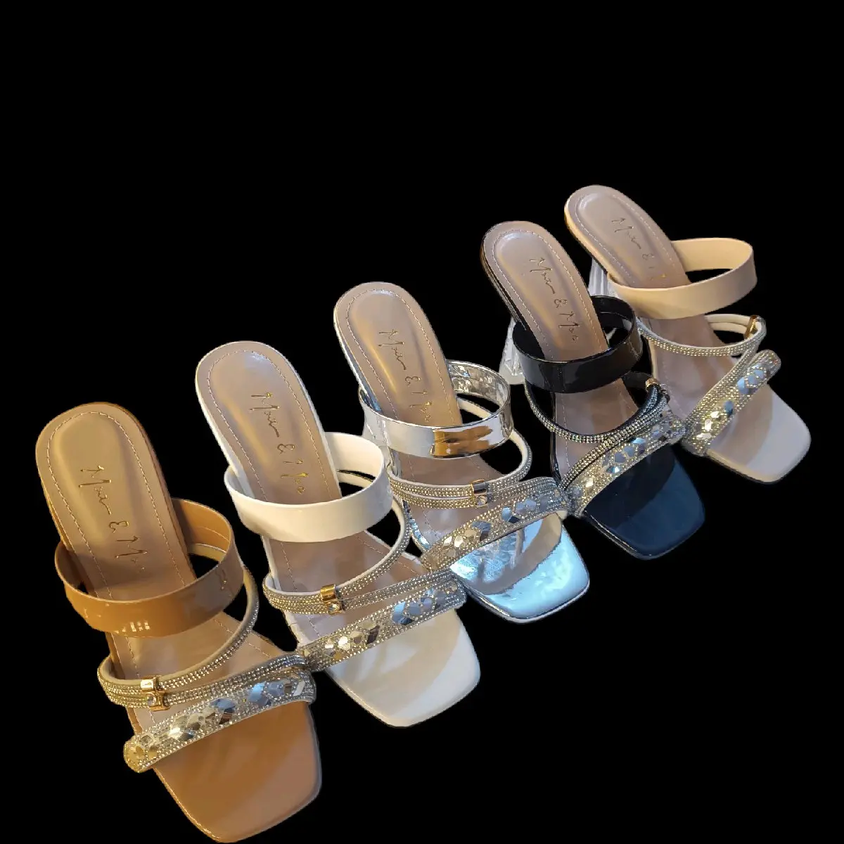 Dép cao gót nữ sandal quai xoàng nhị gót 7p và  9p