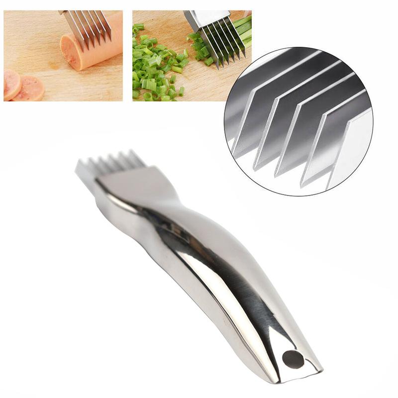 Máy cắt hành lá bằng thép không gỉ, máy cắt rau, hành tây, tỏi, dụng cụ nấu ăn cho nhà bếp, nhà hàng, khách sạn, nhà bếp, cắt nhỏ lụa 7