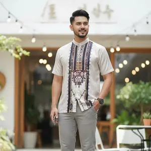 BM - Kemeja Koko BIAN Dewasa Baju Koko Pria Lengan Panjang Motif etnik