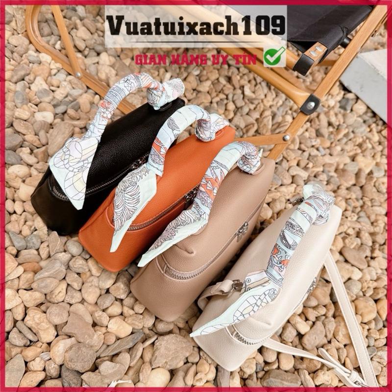 Túi xách nữ size 22 da mềm, 1 ngăn rộng, khóa kéo séc, tặng kèm khăn, kiểu dáng đơn giản vua túi xách 6