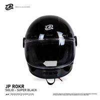 Gambar Helm Full Face Retro Pria Wanita Harian Motor Matic Tebal Nyaman SNI DOT Retro JP ROKR - Solid - BrokenWhiteGlos, L dari JPX HELMET Kab. Tangerang 4 Tokopedia