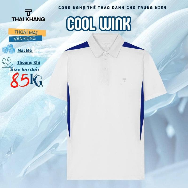 Áo thun nam thể thao trung niên Thái Khang loại áo polo cổ bẻ vải coolwink co giãn thấm hút tốt ATK32