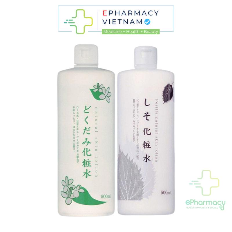  Nước Hoa Hồng Diếp Cá Tía Tô Dành CHINOSHI DOKUDAMI Natural Lotion Nhật Cho Da Dầu Mụn 500ml 