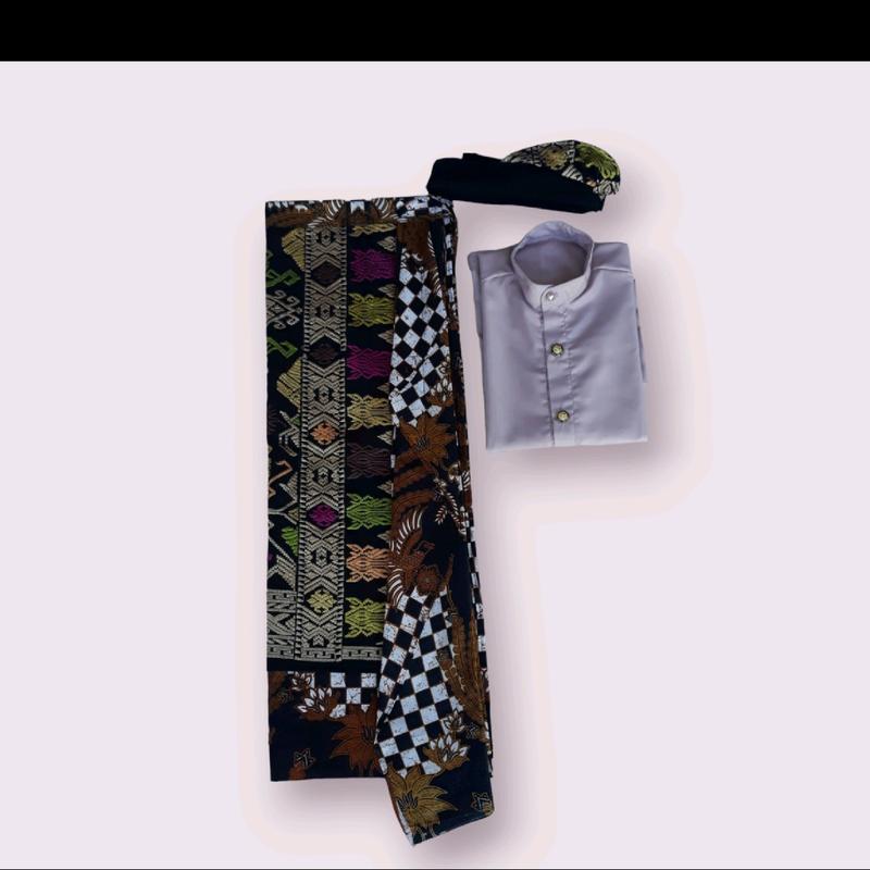 Set busana Bali anak laki bordir /setengah jadi Katun 3
