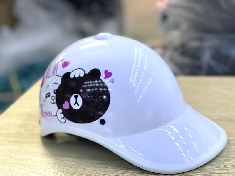 mũ bảo hiểm nửa đầu lưỡi trai 2 lớp có khoét sau loại 1 dầy dặn chính hãng trí liễu