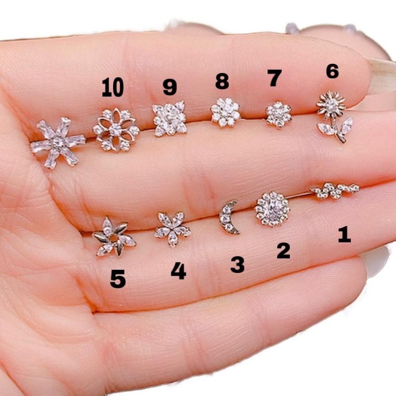 (1 chiếc) Khuyên tai Titanium cao cấp k han gỉ