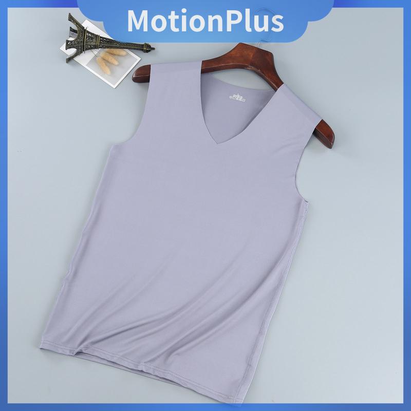 Product Introduction of Rompi Musim Panas, Pakaian Dalam Lelaki, Baju Tangki Sutera Ais Tanpa Jejak, Sesuai untuk Sukan dan Kecergasan, Tanpa Lengan, Bernafas, Singlet, untuk Lelaki 19