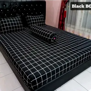 SPREI HOMEMADE KOTAK AESTHETIC VIRAL Katun Bisa Dicuci Karet Seprei