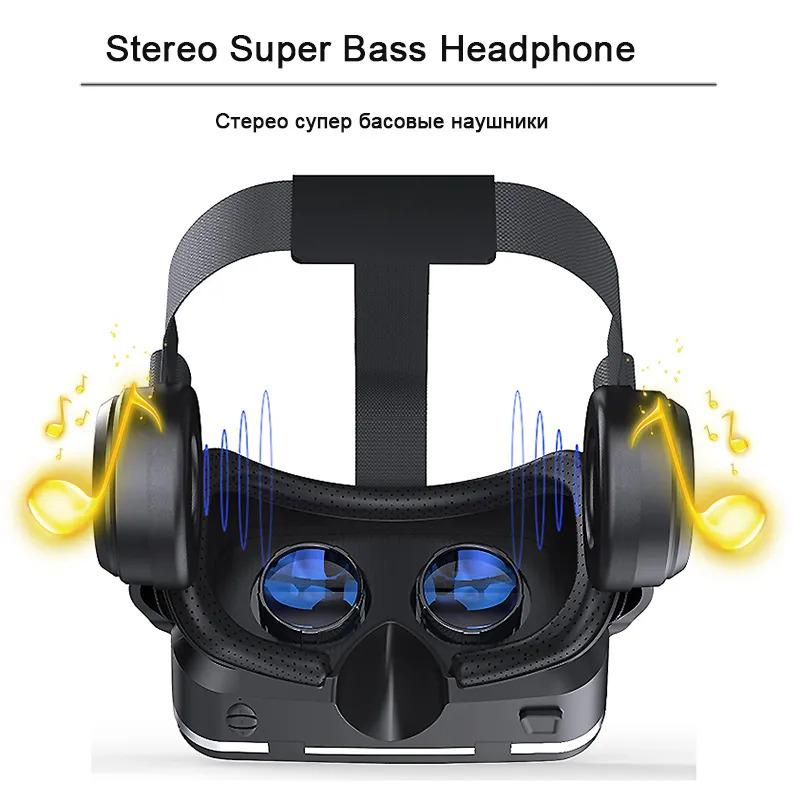 VR Shinecon 6.0 Headphone Version 3D Virtual Reality Stereo Helmet VR Headset with Remote Control for IOS Android - Image 14