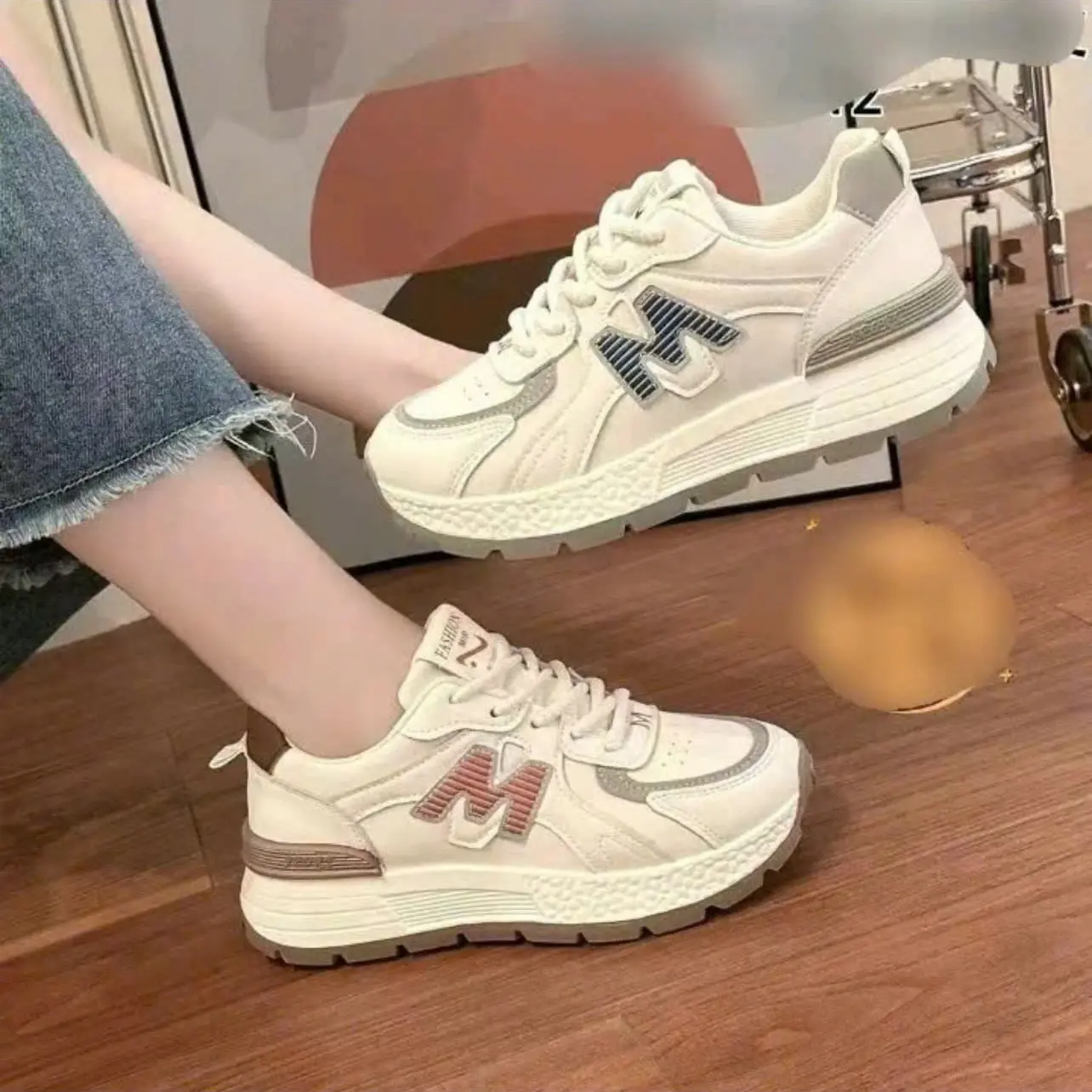 Sam Fashion-Đặt tăng 0.5-1 size- Giày thể thao siêu nhẹ M viền hồng, viền xanh hàng chuẩn QC
