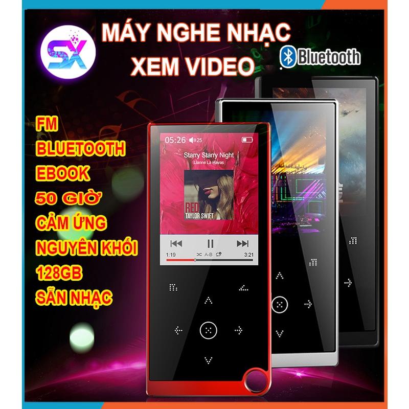 Máy nghe nhạc mp3 mini xem video mp4 bluetooth có màn hình lcd kèm thẻ nhớ sẵn nhạc Kem Earphone