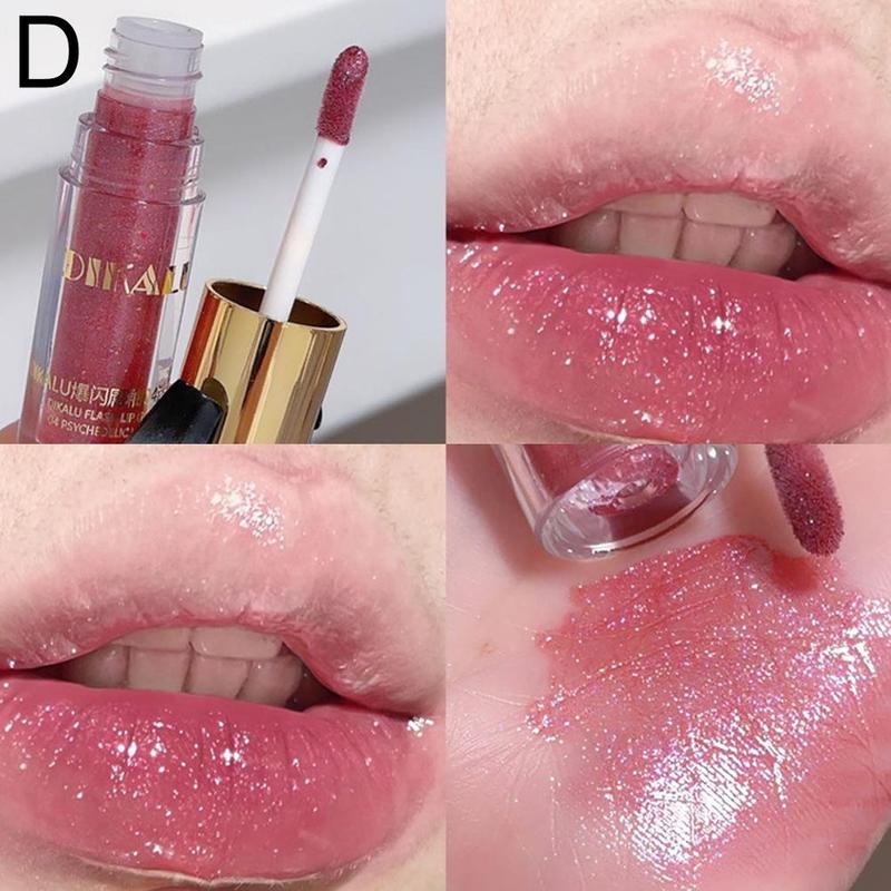 Product Introduction of DIKALU Sparkling Lip Glaze Mirror Lip Glaze Fine Glitter Lip Gloss Transparent Lip Gloss Water Gloss Lipstick 38